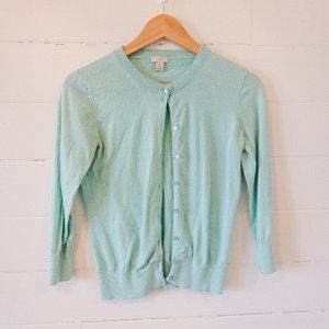 JCrew Clare Cardigan Mint Size Small